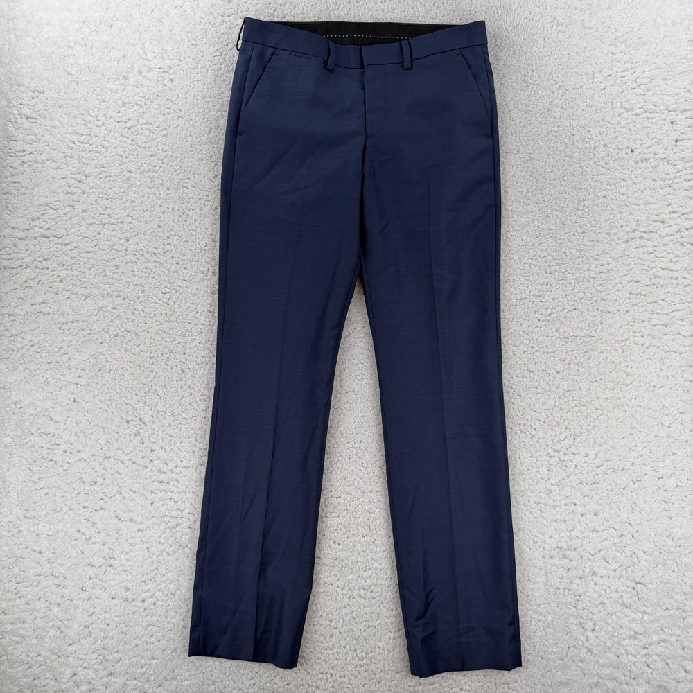 Express Photographer Dress Pants Mens 29x32 Blue Slim Fit Wool Blend Office NWT